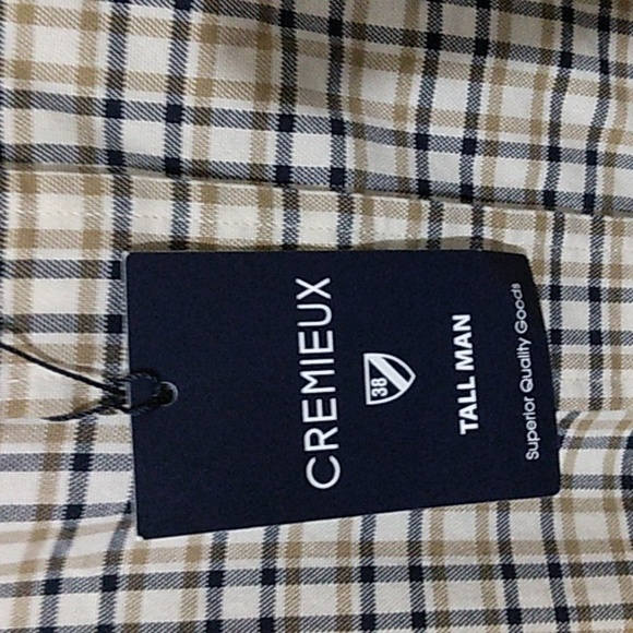 Daniel Cremieux Blue and Beige Plaid Casual Button Down Shirts - Picture 3 of 16